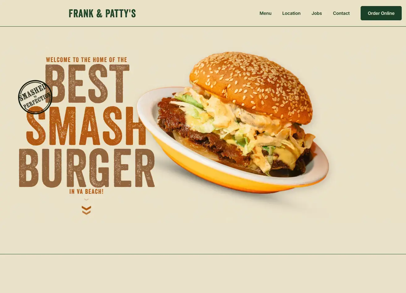 Screenshot of the New Website