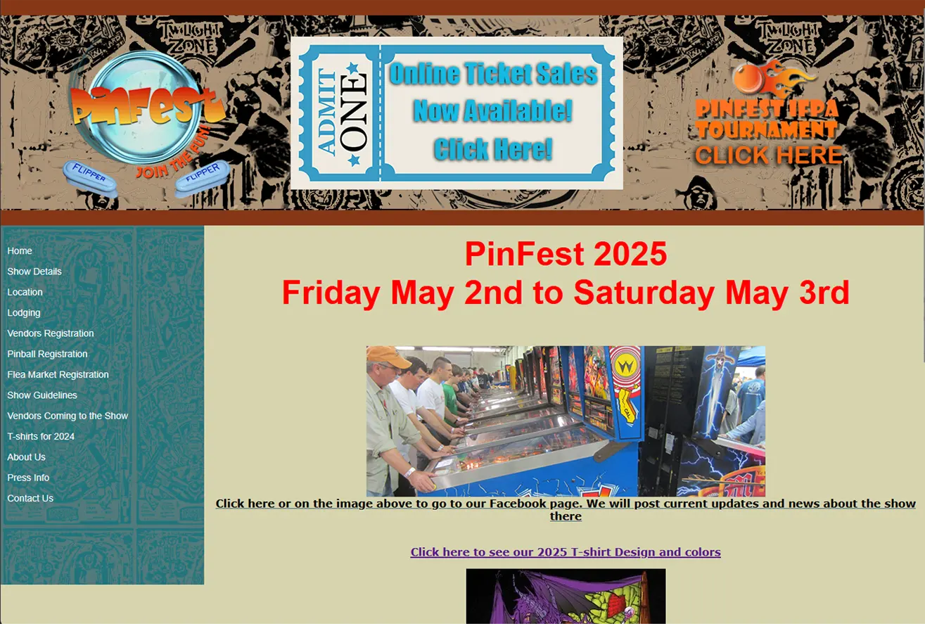 Screenshot of the Current Website